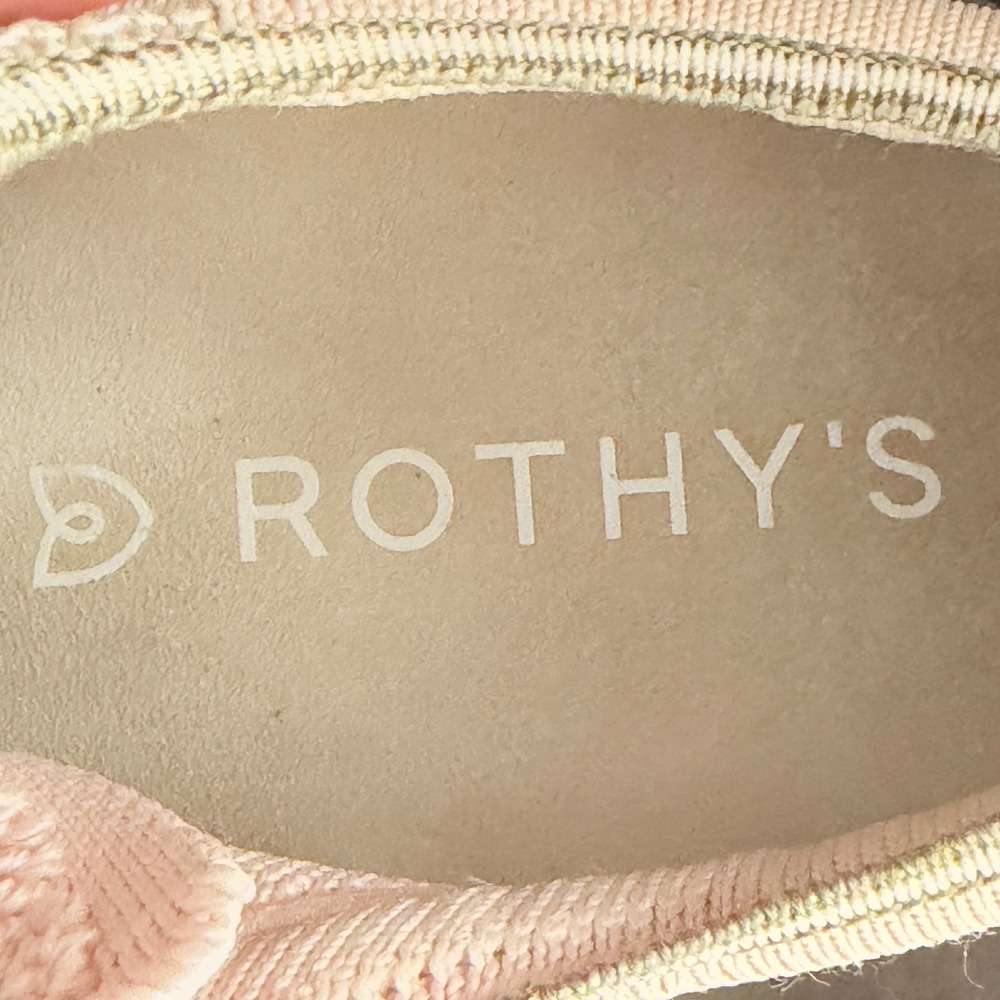 Rothy's RS01 Sneaker Womens 7 Pink Gum Sole Lace Up Knit EUC - Picture 9 of 9